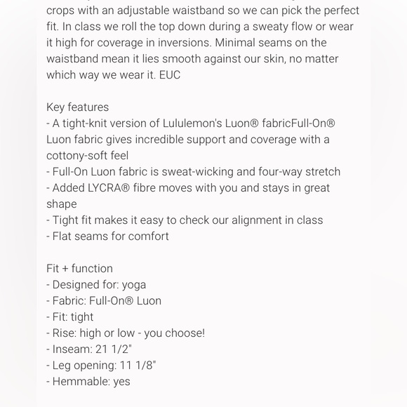 Lululemon Wunder Under crop II- Roll down- Circle Geo Slate. - Picture 2 of 7